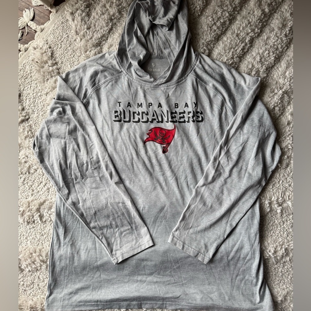 Fanatics Gray Tampa Bay Buccaneers Light Weighted Hoodie Adult XL